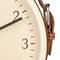 Hello Honey® White & Brown Plastic Hanging Wall Clock with Leather Strap